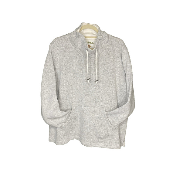 Orvis Cowl Neck Sweater Womens Large Gray Long Sleeve Cozy Pullover Normcore - Picture 3 of 9